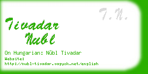 tivadar nubl business card